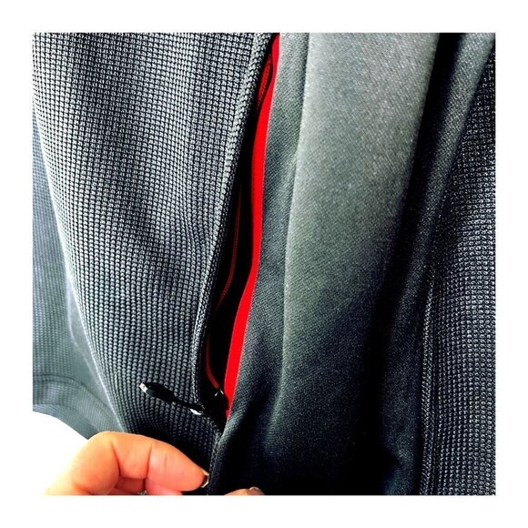 Spyder Logo Black Half Zip Knit Pullover Fleece Pockets Hoodie Sz L New - Picture 7 of 11